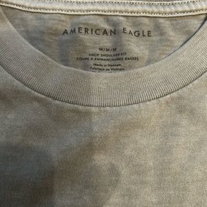 American Eagle Men's Long Sleeve Drop Shoulder Tee - Medium